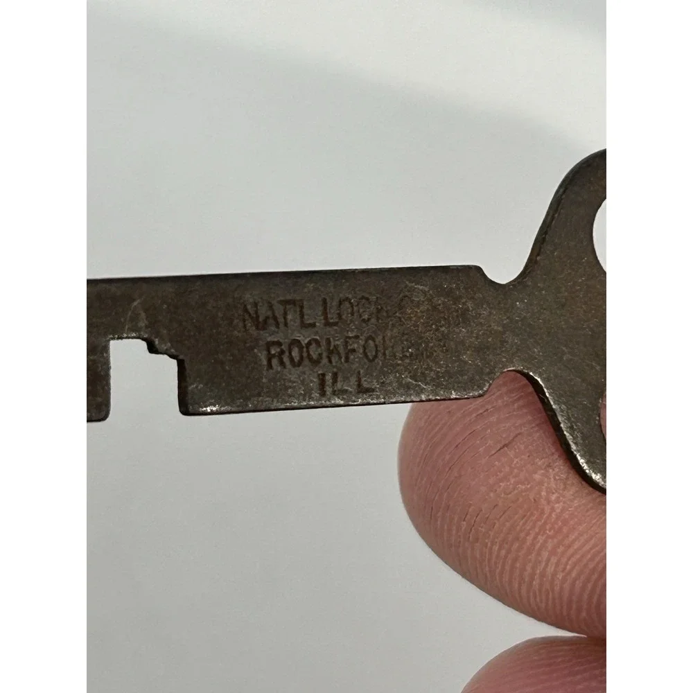 Antique MILLER Key Pad Lock Solid Metal Heavy Duty Lock & Key Set USA
